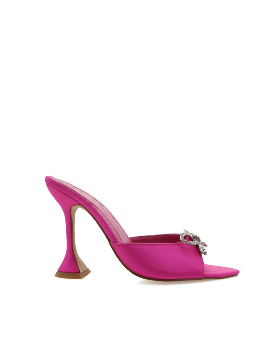 Women Billini Stilettos | Zella Fuchsia Satin