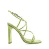 Women Billini Block Heels | Eiffel Green Metallic Scale