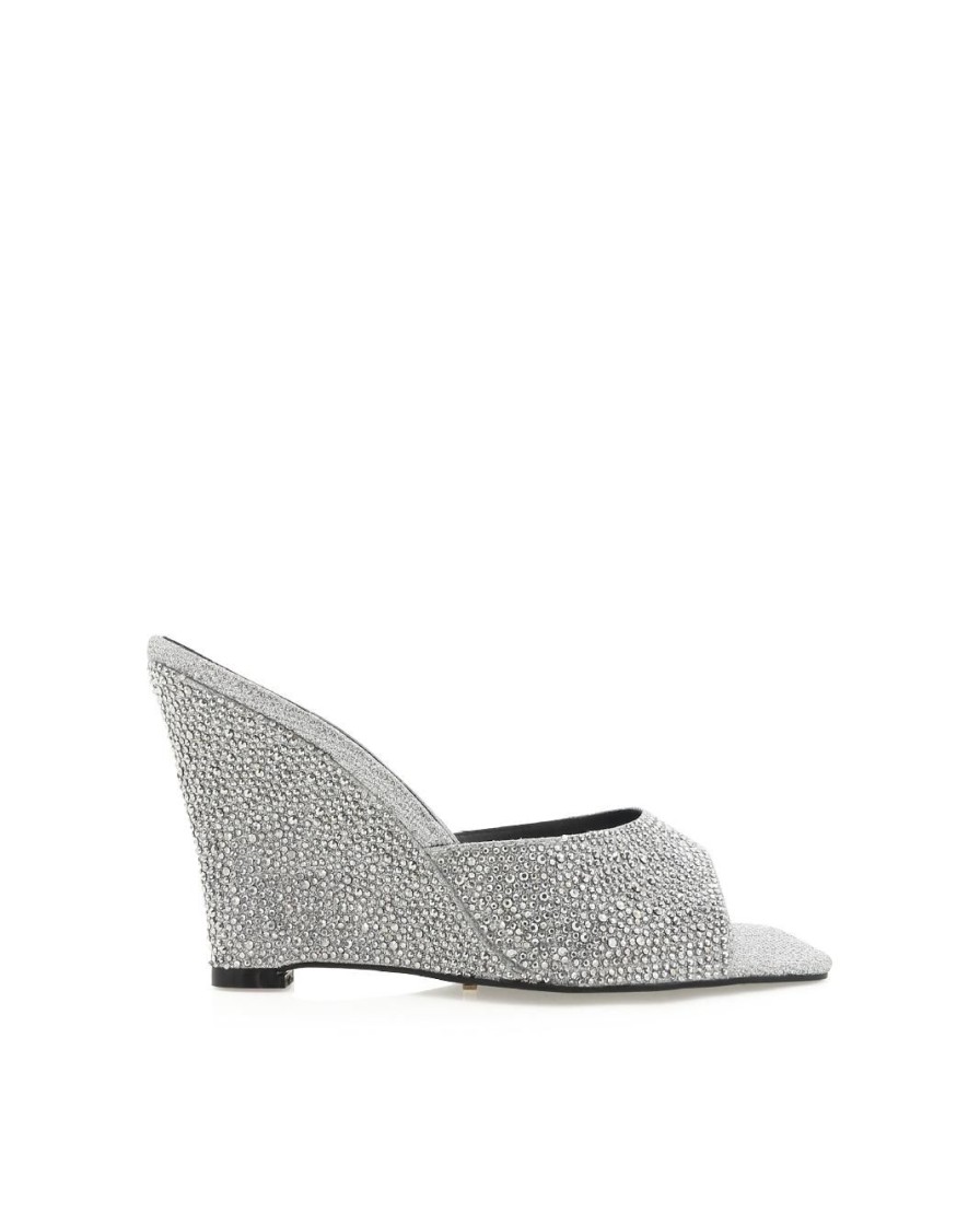 Women Billini Wedges | Maria Silver Rhinestone