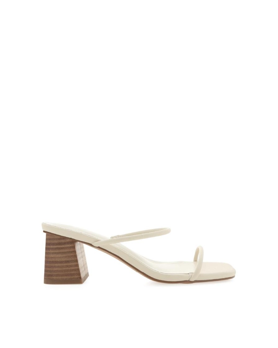 Women Billini Block Heels | Waylen Bone Natural