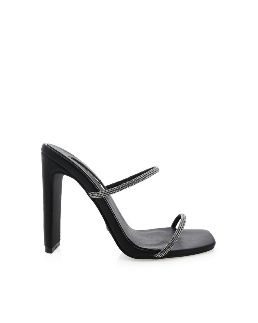 Women Billini Block Heels | Yola Diamante Black