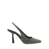 Women Billini Pumps | Blaire Black Satin Rhinestone