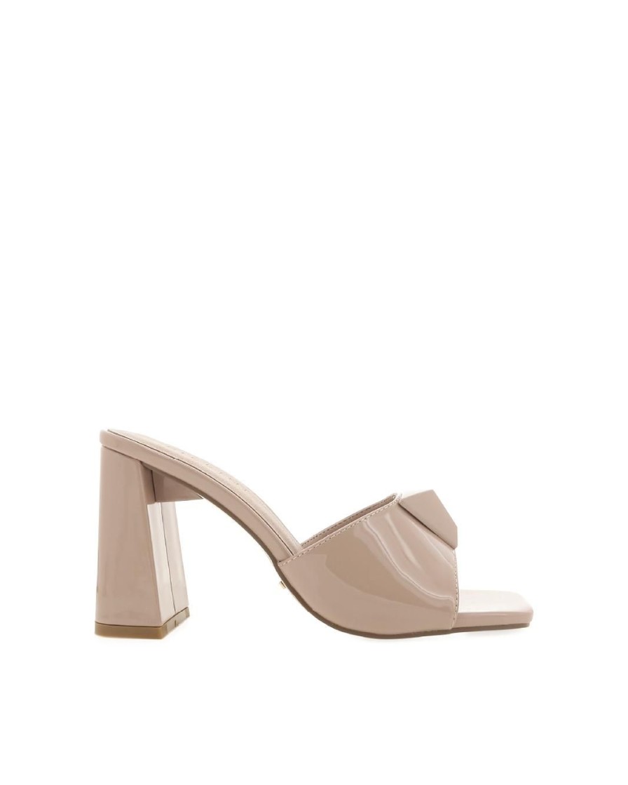 Women Billini Mules | Welda Latte Patent