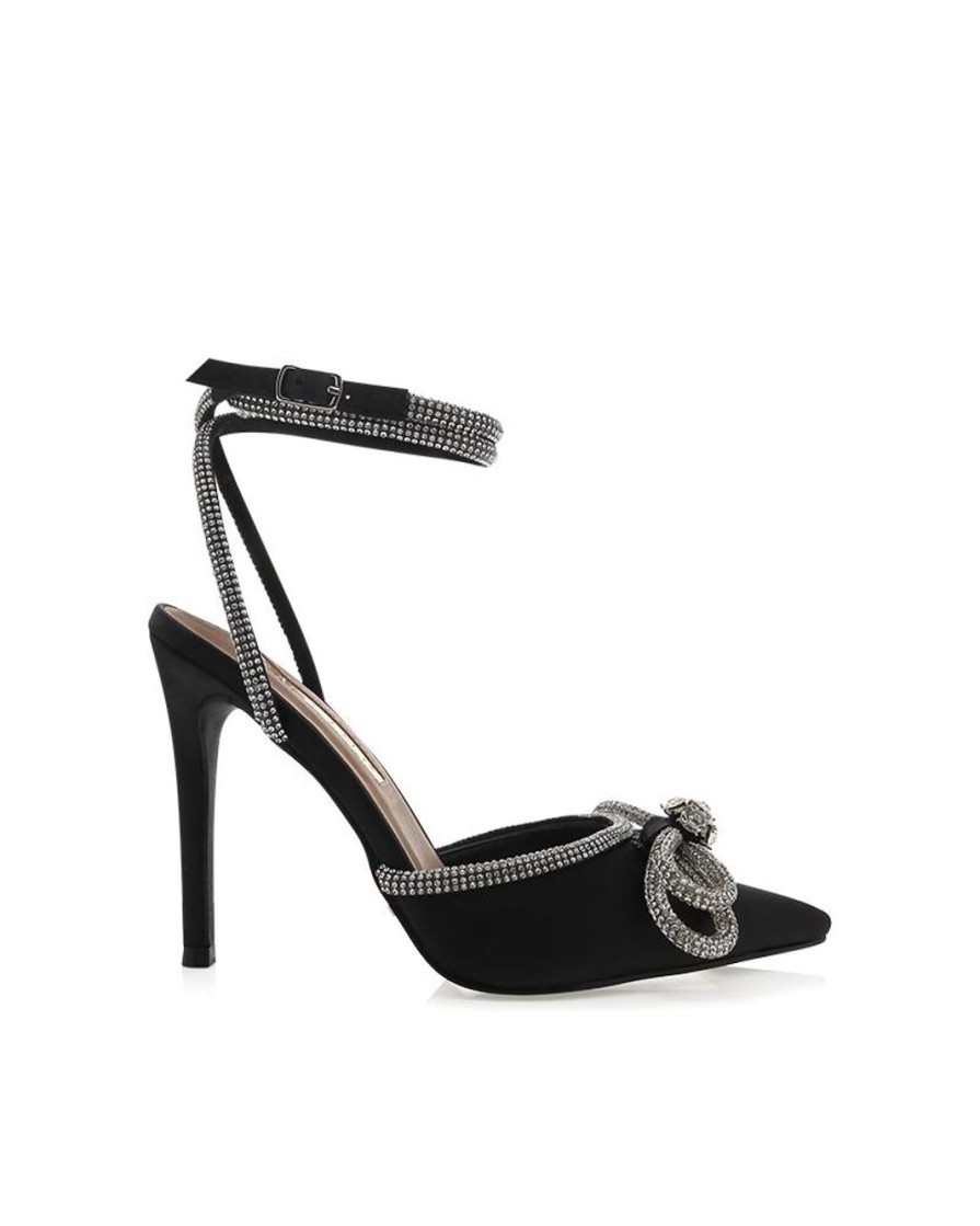 Women Billini Heels | Elope Black Satin