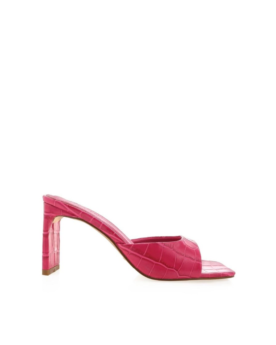 Women Billini Block Heels | Kinlee Wild Berry Croc