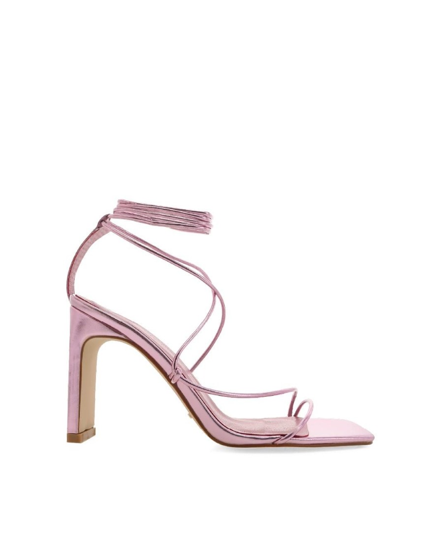 Women Billini Block Heels | Robyn Ballet Pink Metallic