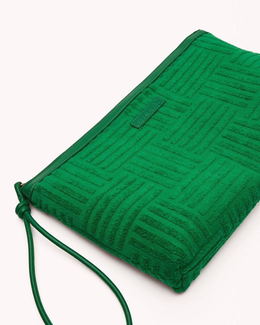 Women Billini Bags | Holly Clutch Bag Green Terry