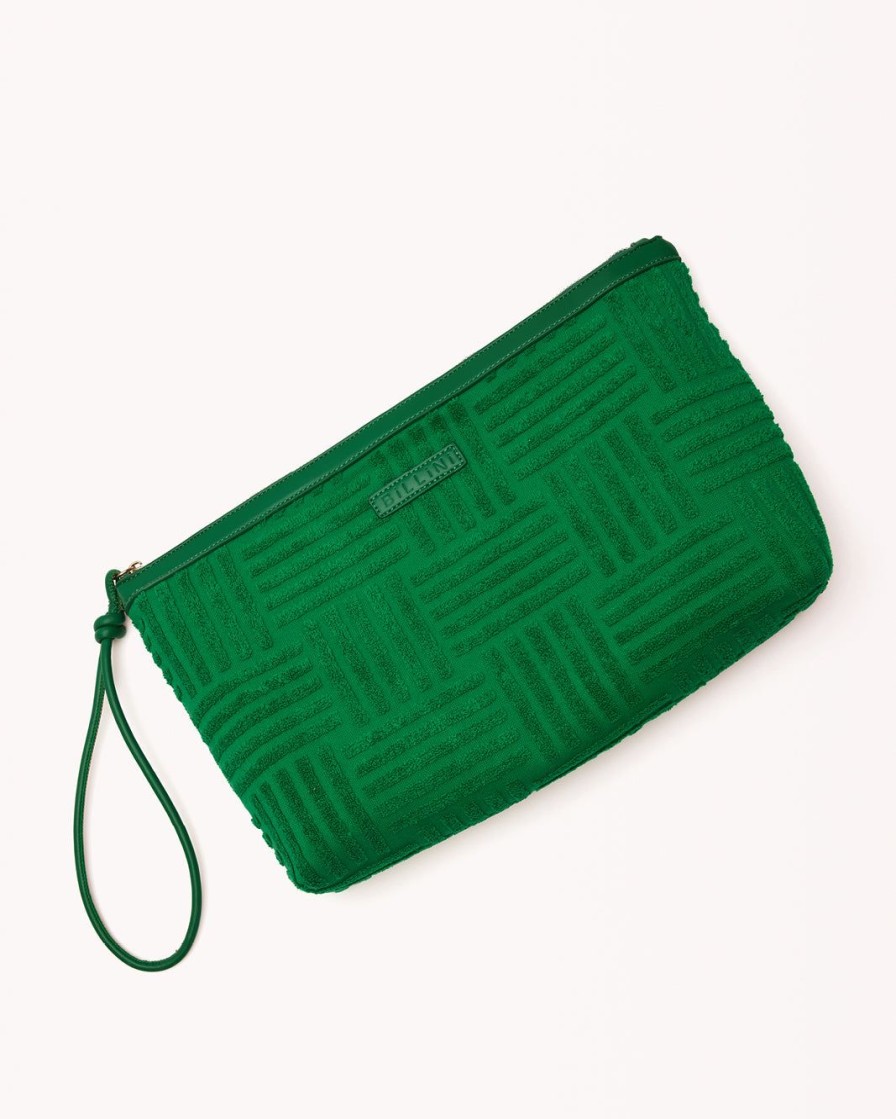 Women Billini Bags | Holly Clutch Bag Green Terry