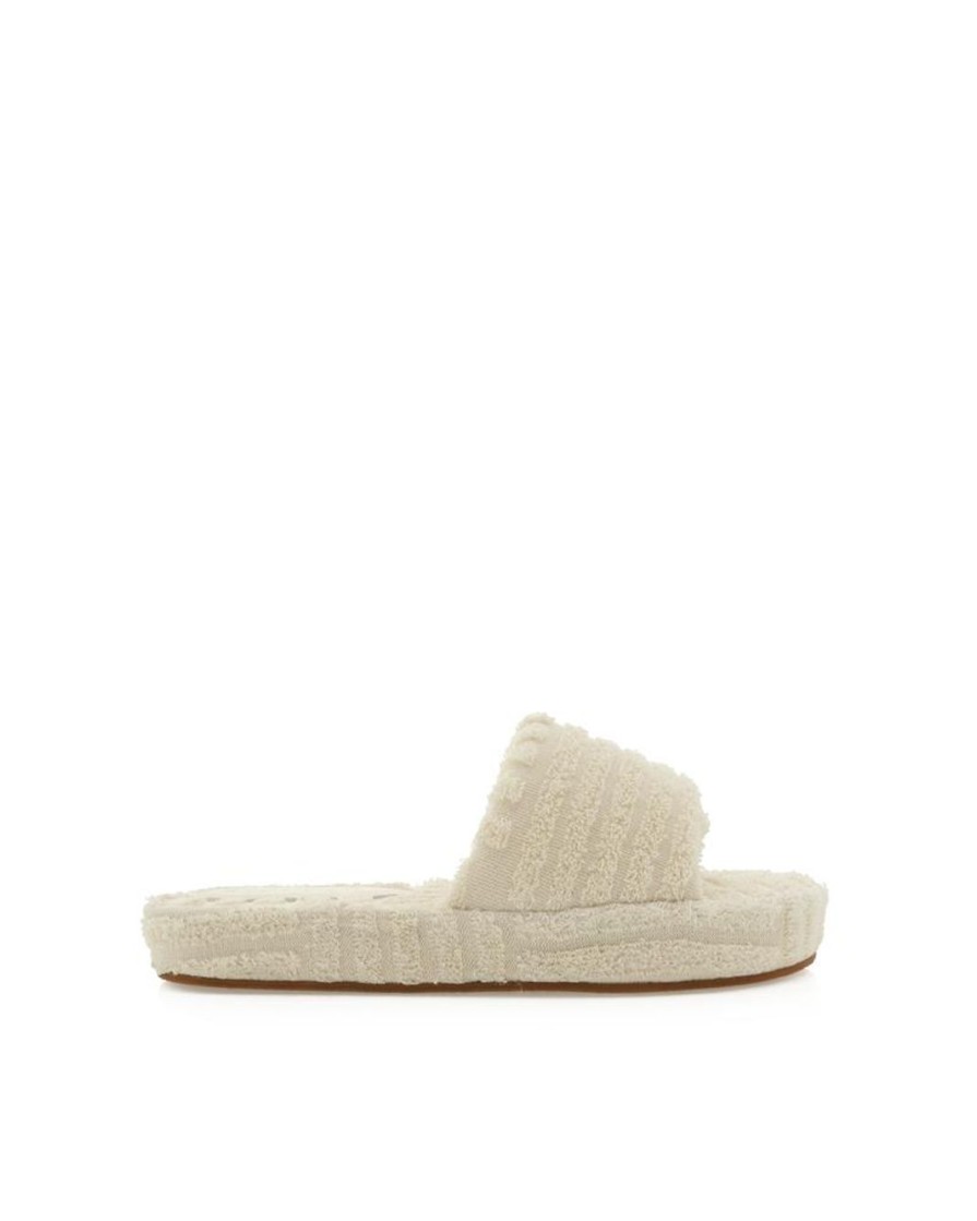 Women Billini Slides | Holly Cream Terry