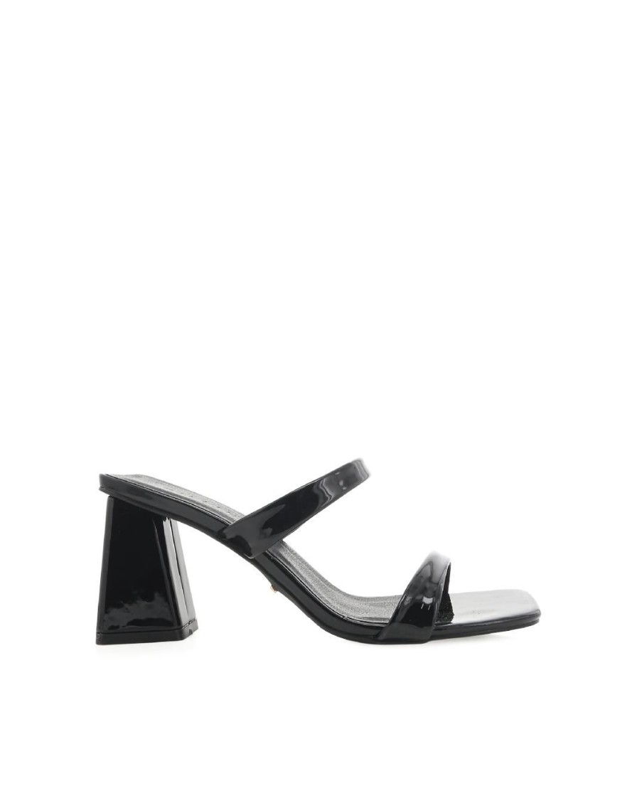 Women Billini Block Heels | Laurel Black Patent