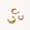 Women Billini Jewelry | Getty Hoop Earring Pack Gold Plated 18K