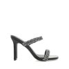 Women Billini Block Heels | Xandra Black Scale Diamante