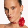 Women Billini Jewelry | Scarlett Multi Wear Choker Red Satin