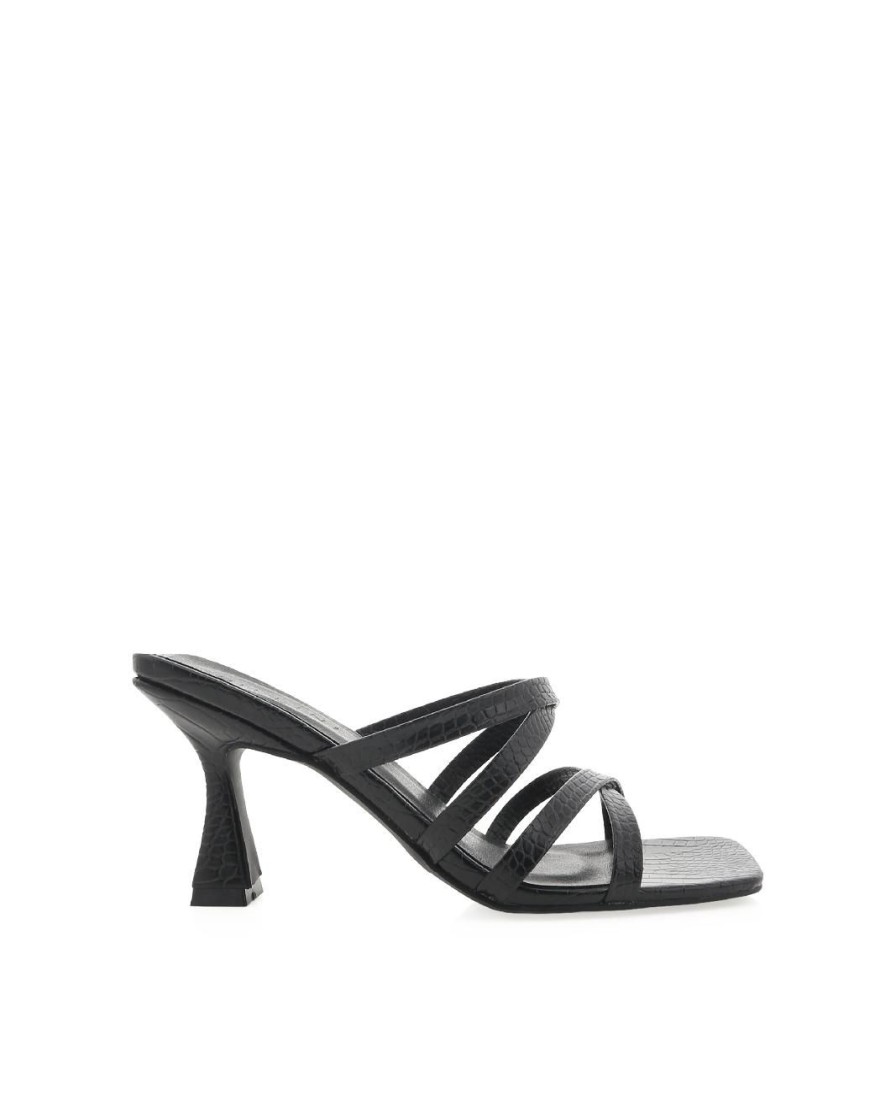 Women Billini Heels | Brexton Black Croc