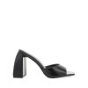 Women Billini Block Heels | Jaylen Black Crinkle Patent