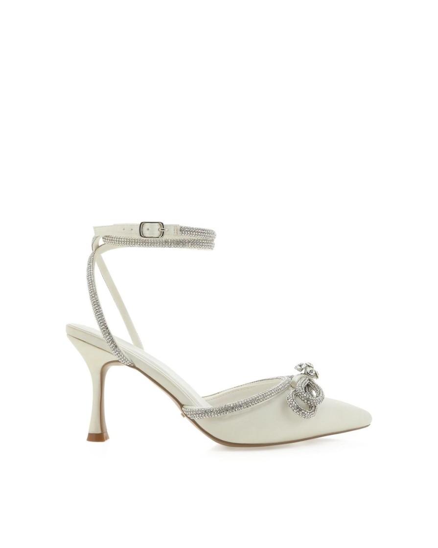 Women Billini Stilettos | Oliana White Satin