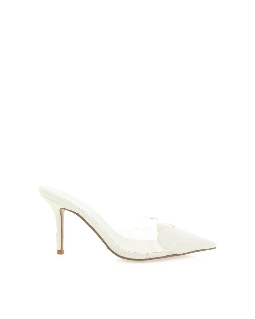 Women Billini Stilettos | Karess White Patent Clear