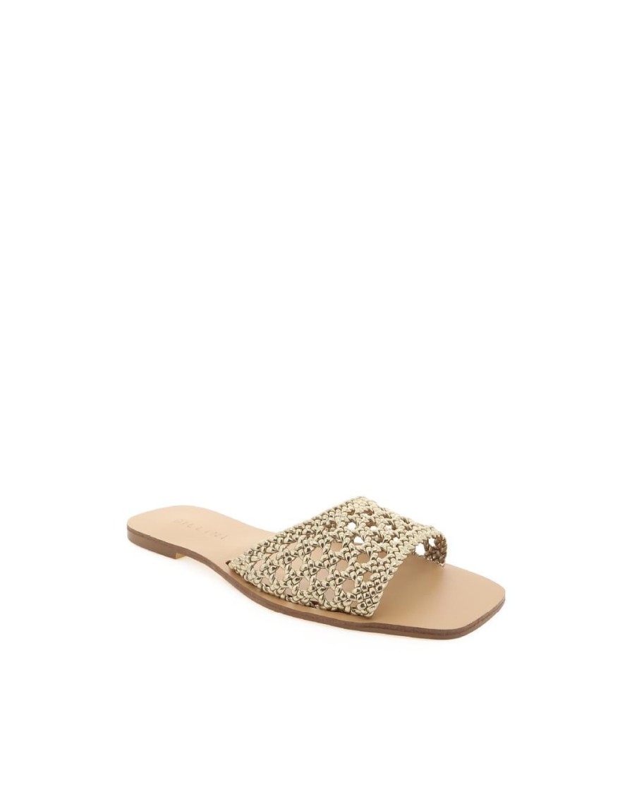 Women Billini Slides | Fadey Gold Metallic