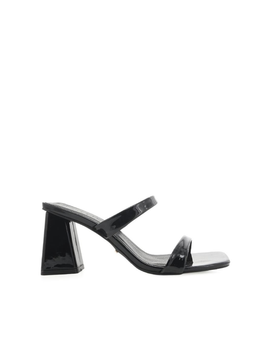 Women Billini Mules | Laurel Black Patent