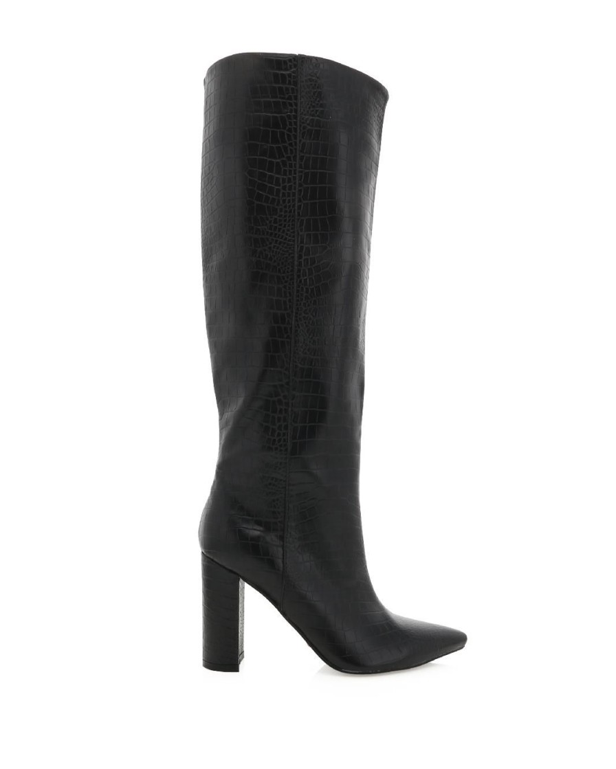 Women Billini Boots | Gibson Black Croc