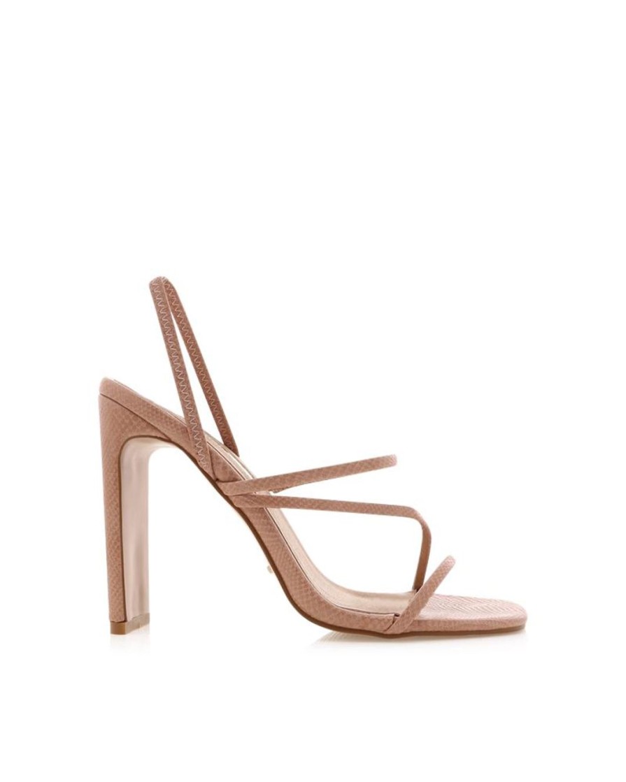 Women Billini Block Heels | Diaz Blush Lizard