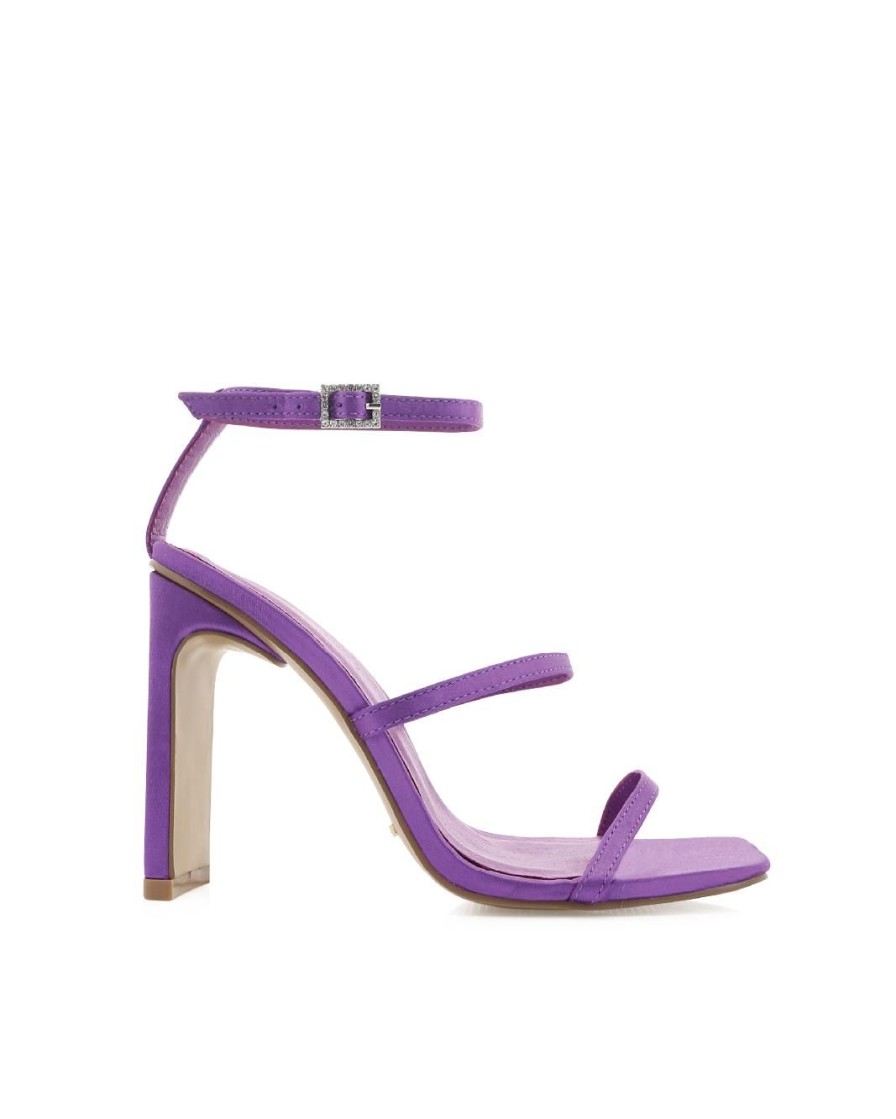 Women Billini Block Heels | Tiaka Grape Satin