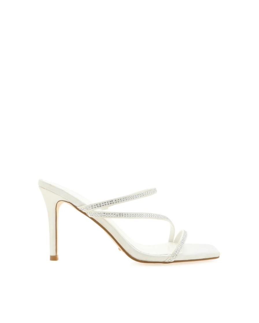 Women Billini Heels | Uriah White Satin