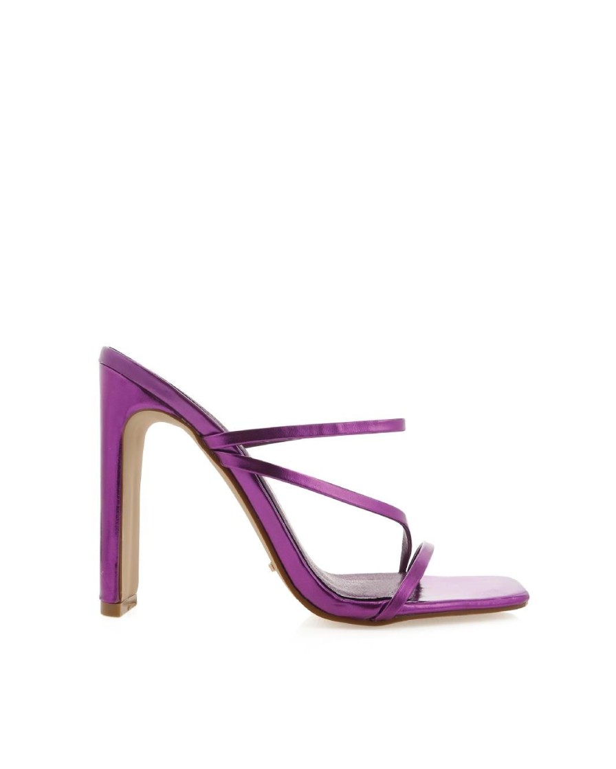 Women Billini Block Heels | Yanna Purple Metallic