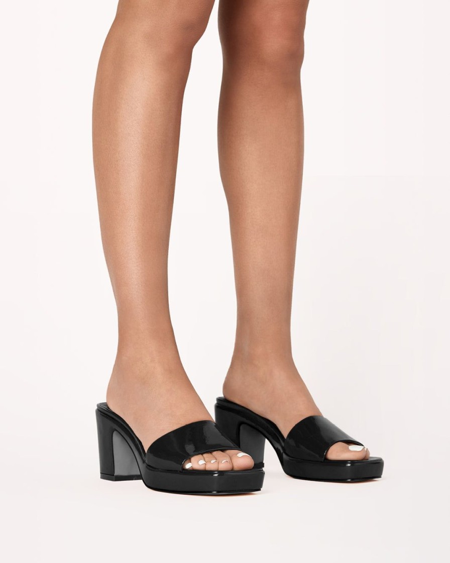 Women Billini Block Heels | Indya Black Patent