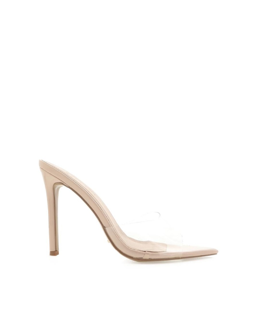 Women Billini Stilettos | Quinette Nude Patent Clear