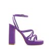 Women Billini Block Heels | Tavolo Grape Satin