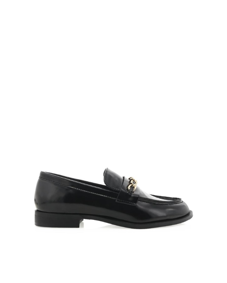 Women Billini Loafers | Kimmy Black Semi Patent