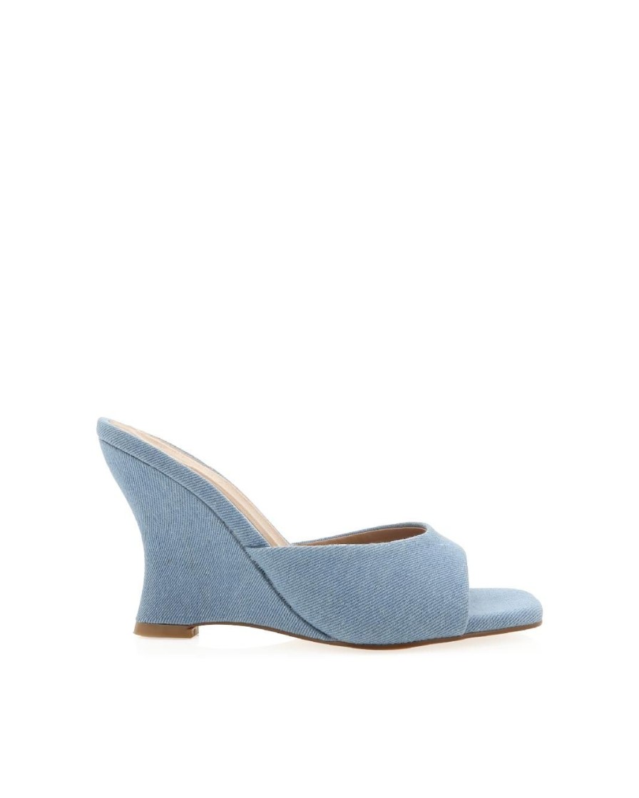 Women Billini Wedges | Hayley Blue Denim