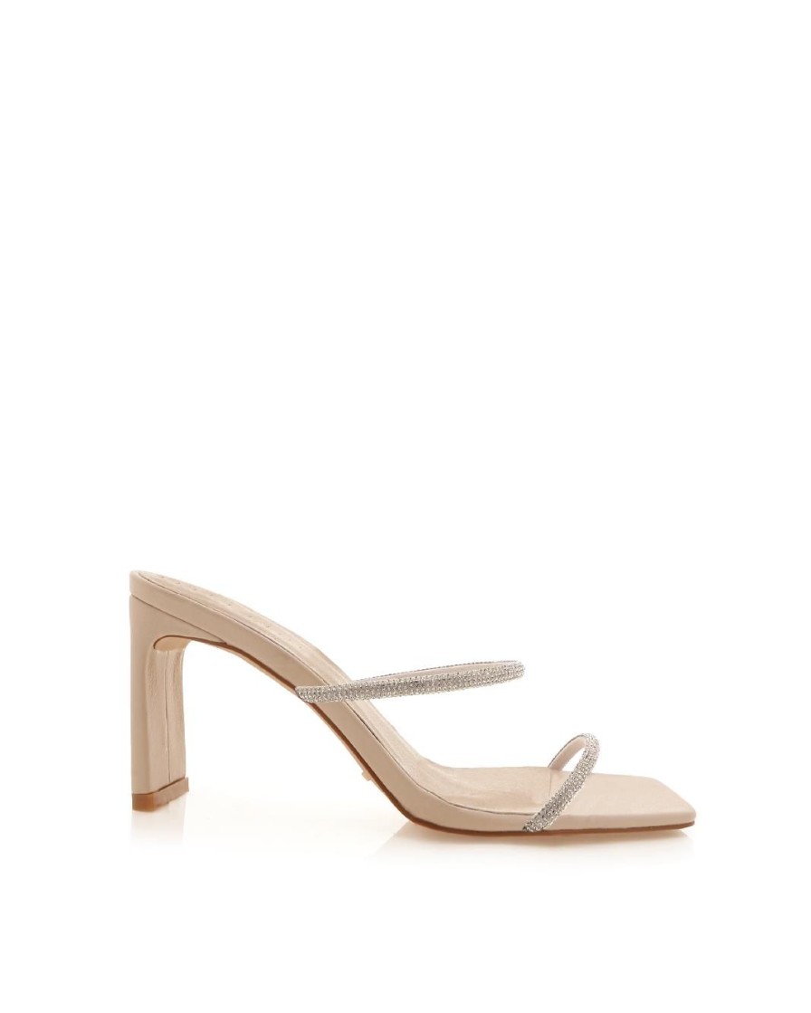 Women Billini Block Heels | Kallie Nude Diamante