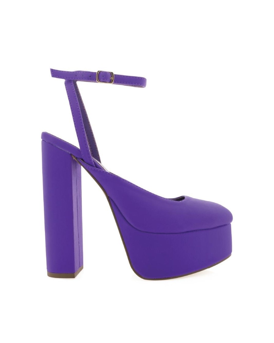 Women Billini Heels | Samson Violet Neoprene