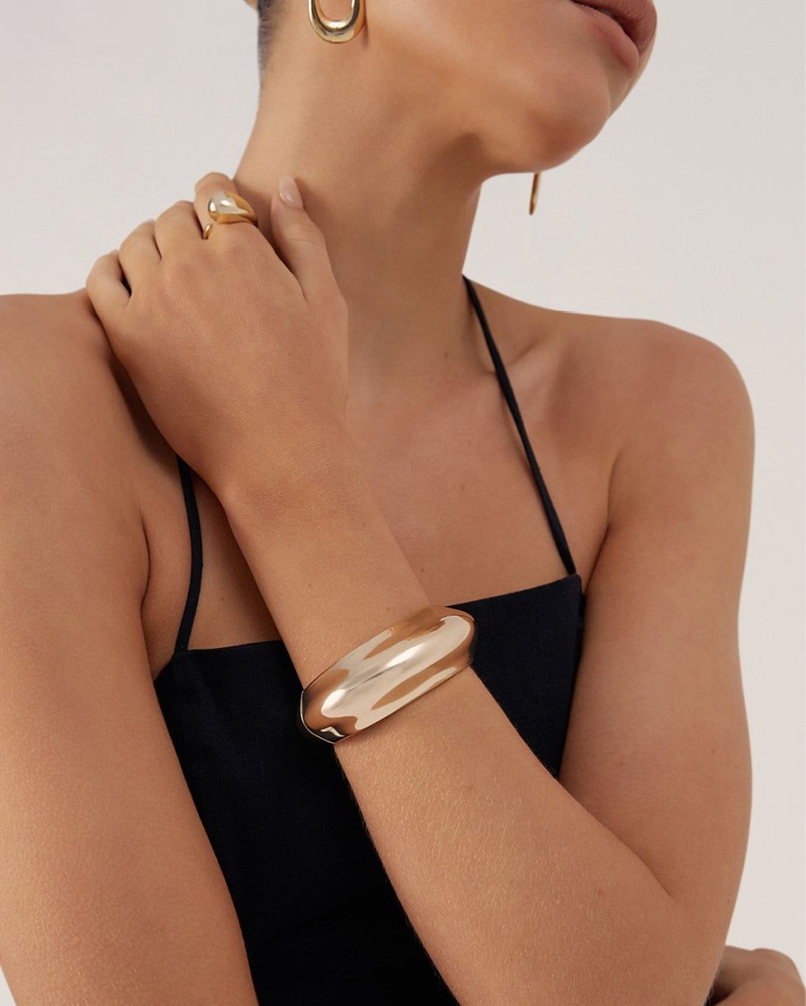 Women Billini Jewelry | Frame Bangle Gold