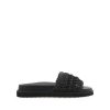 Women Billini Slides | Zaida Black Raffia