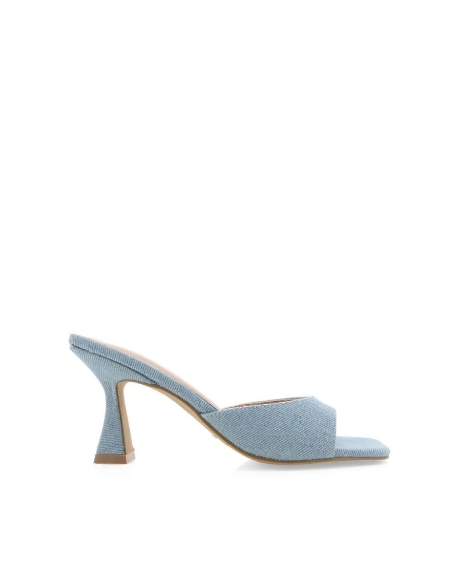 Women Billini Stilettos | Binita Mid Blue Denim