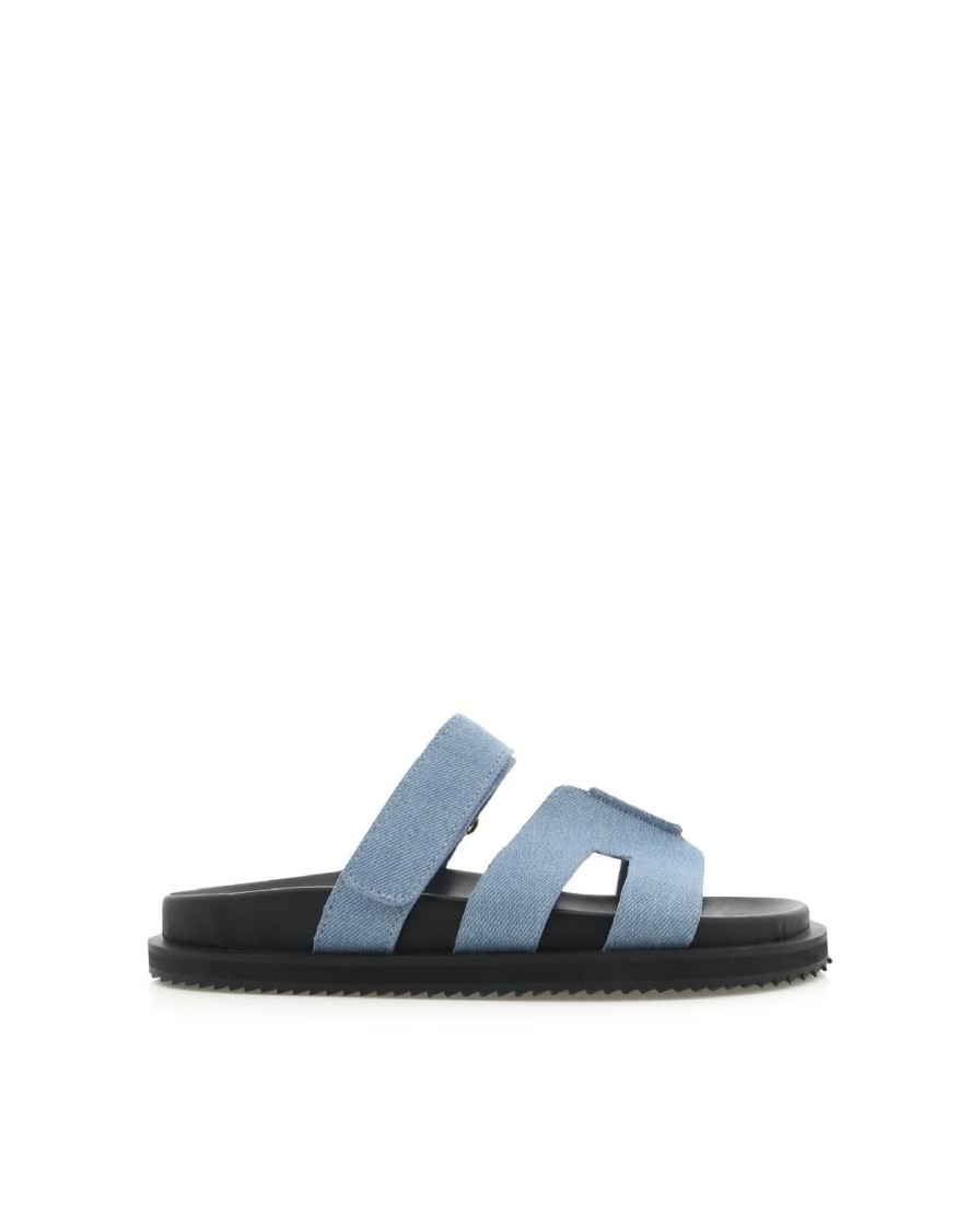 Women Billini Flats | Theon Blue Denim