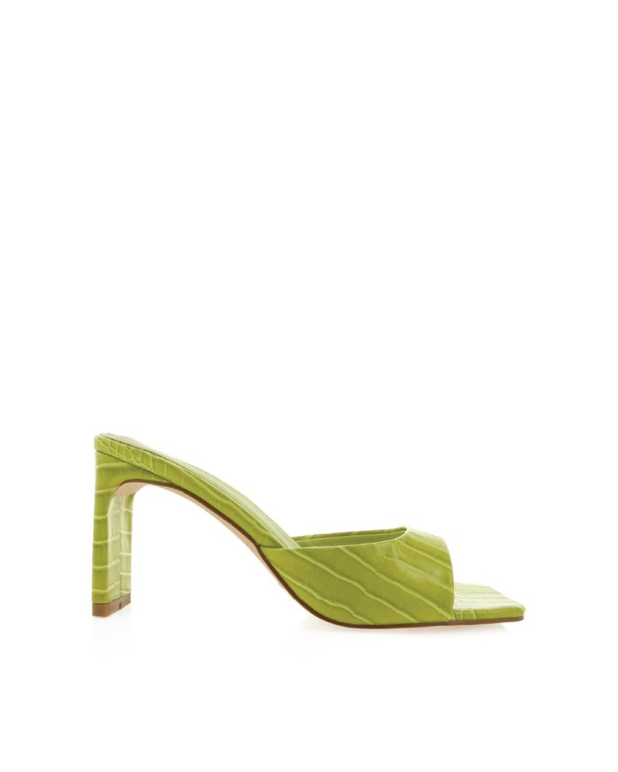 Women Billini Mules | Kinlee Matcha Croc