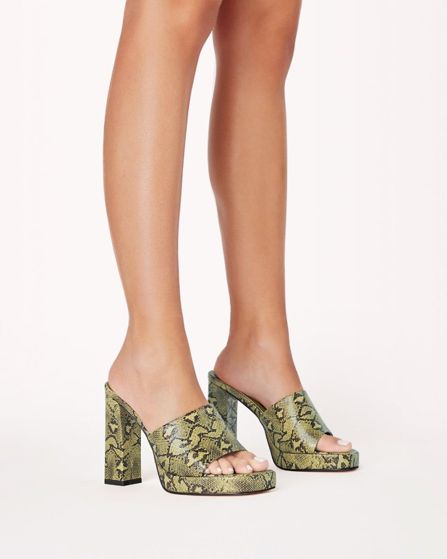 Women Billini Heels | Tahlia Matcha Snake