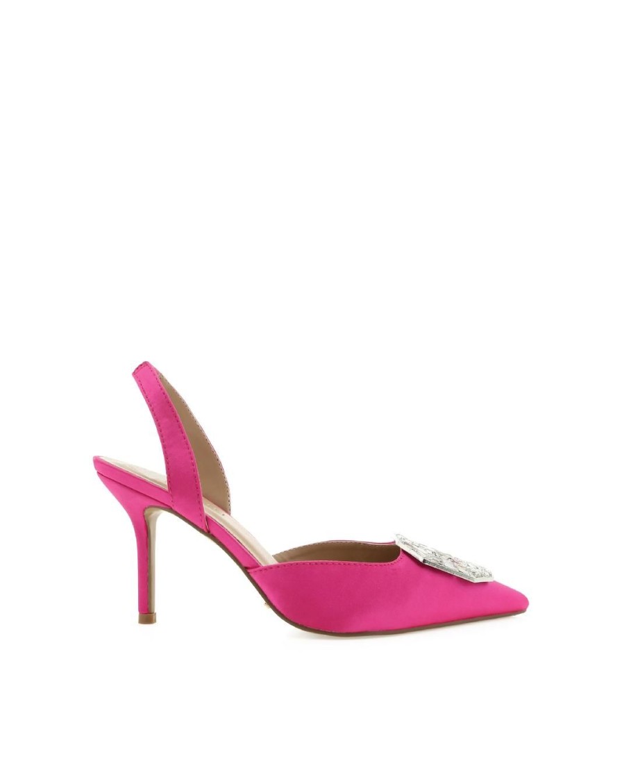 Women Billini Stilettos | Katie Magenta Satin