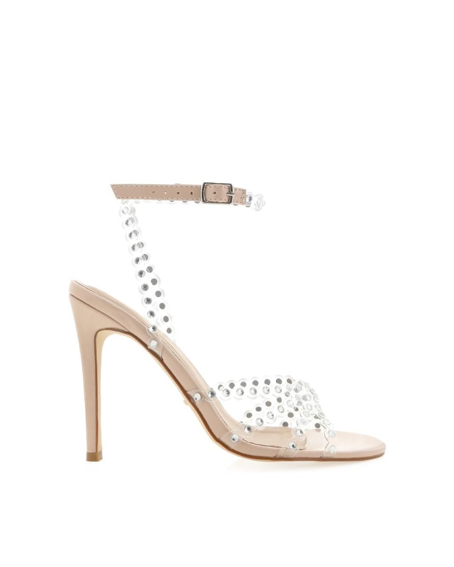 Women Billini Stilettos | Xia Nude Patent Diamante