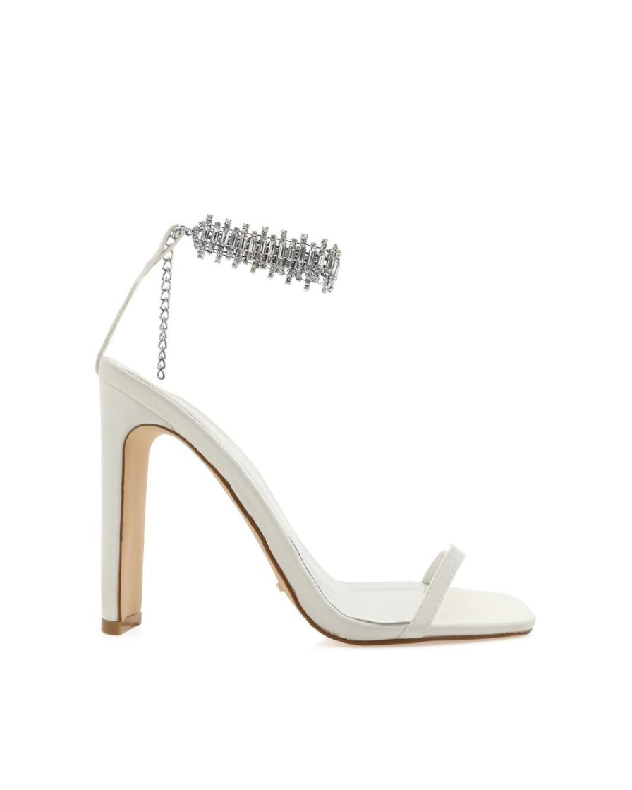 Women Billini Heels | Wrenna White Satin