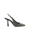 Women Billini Heels | Blaire Black Satin Rhinestone