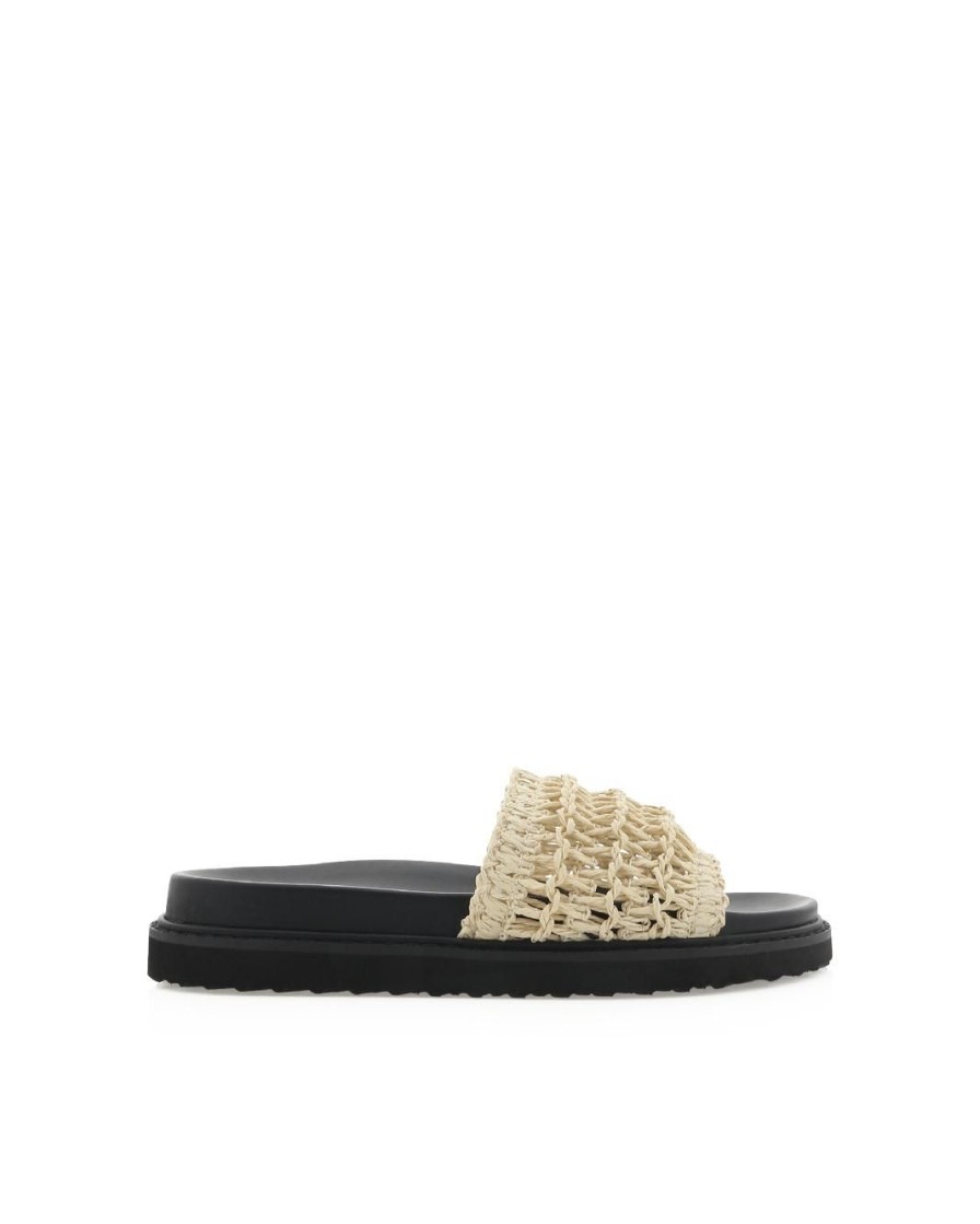 Women Billini Flats | Zaida Bone Raffia