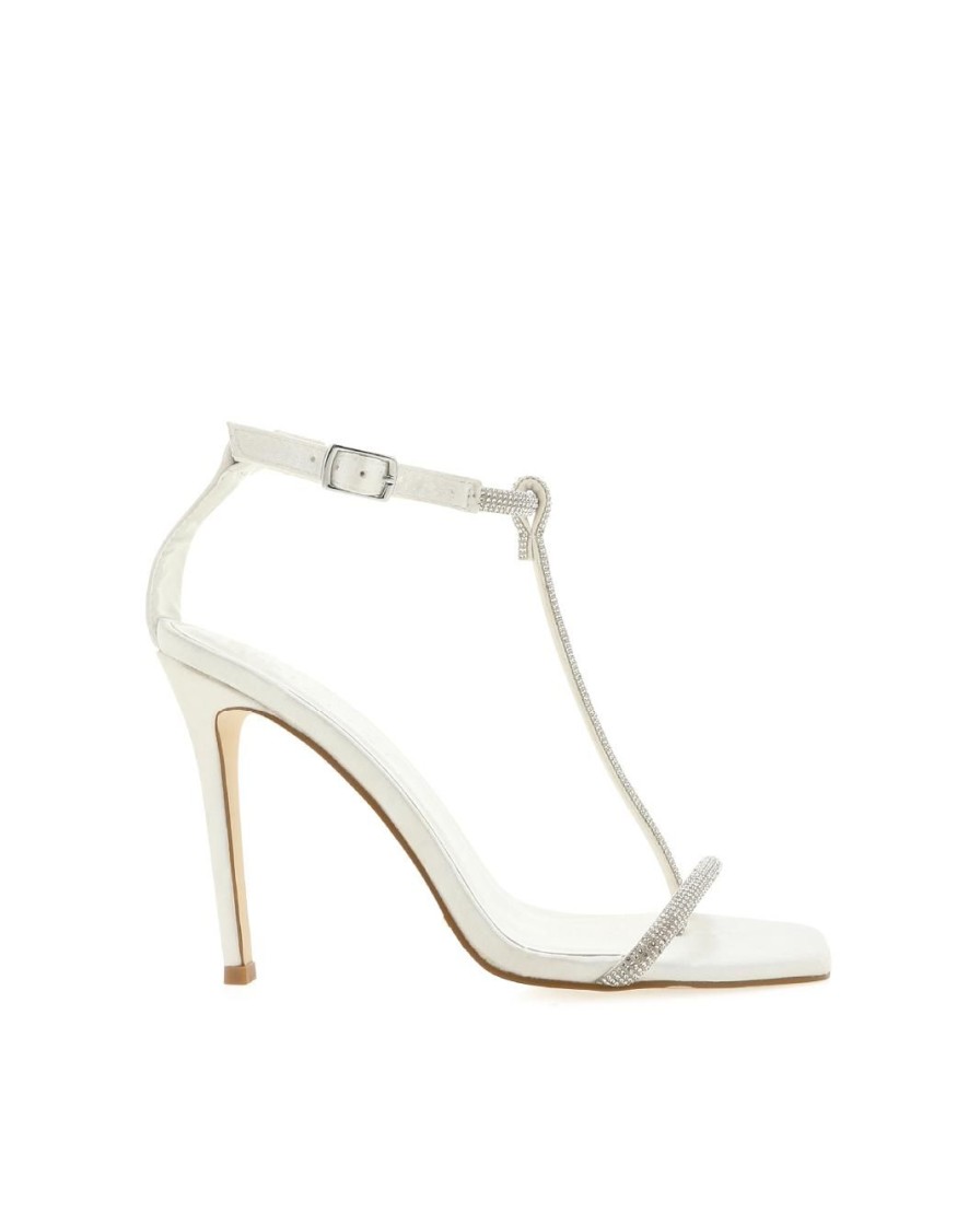 Women Billini Heels | Geno White Satin