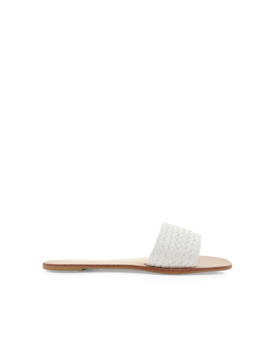 Women Billini Slides | Henrik White Raffia