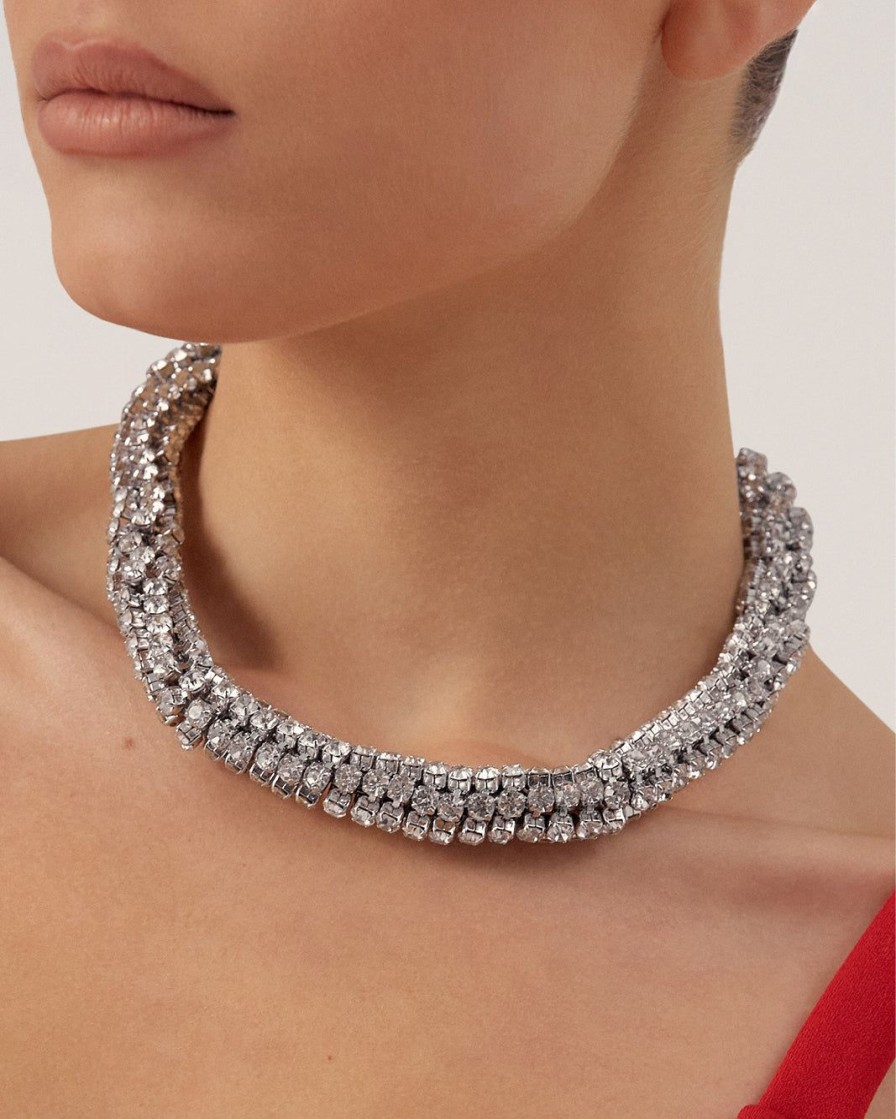 Women Billini Jewelry | Phoebe Necklace Silver Diamante