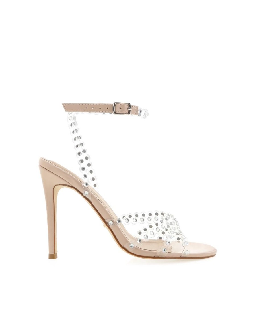 Women Billini Heels | Xia Nude Patent Diamante